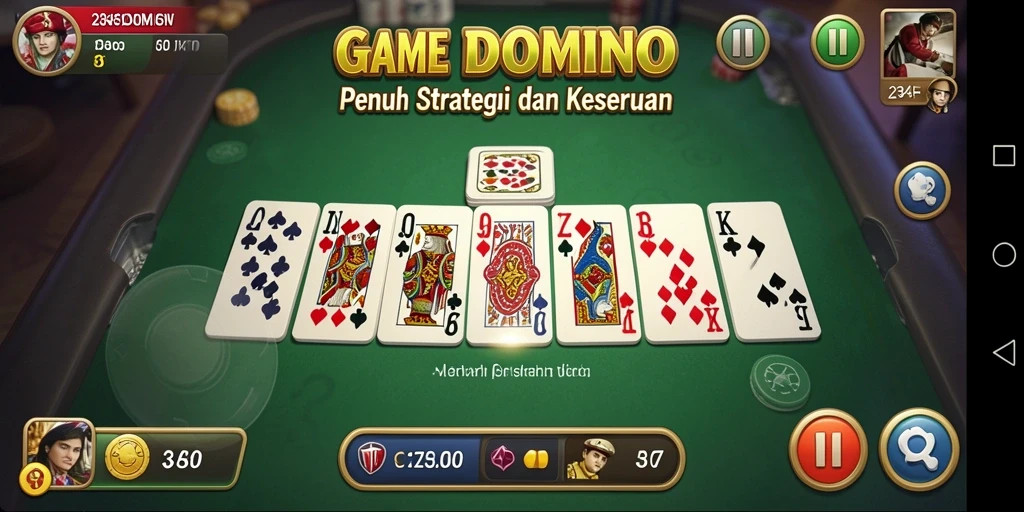Screenshot gameplay seru dari 234E menampilkan berbagai mode Domino.