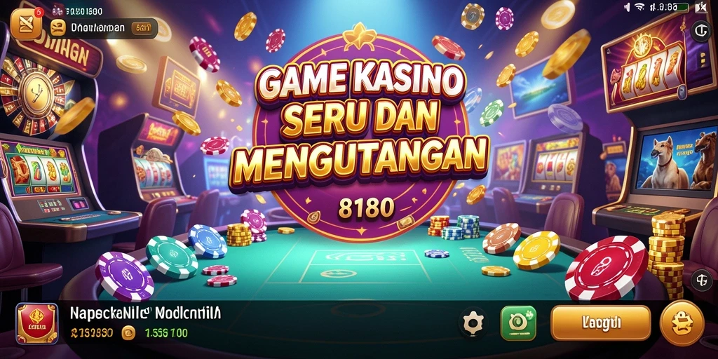 Tangkapan layar menunjukkan gameplay seru dalam aplikasi Kasino 8180.