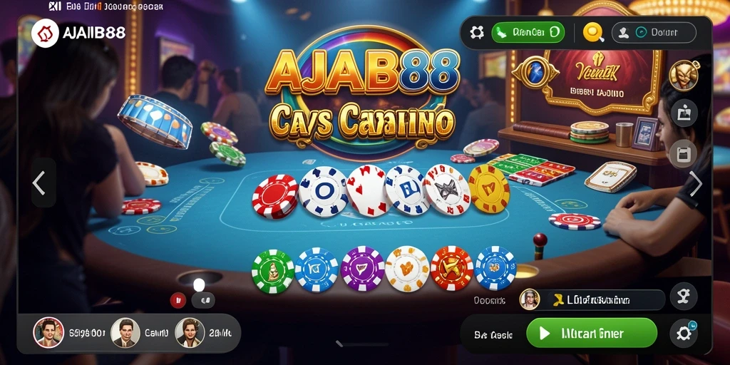 Tampilan permainan Live Casino yang mendebarkan di AJAIB88.