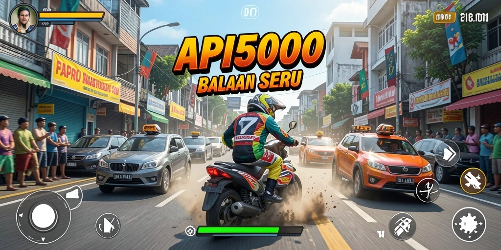 Gameplay balapan yang memukau dalam API5000 dengan mobil cepat.