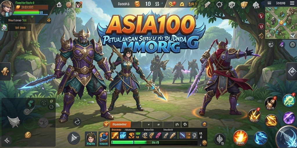 Tampilan gameplay seru dalam ASIA100, menjelajahi dunia fantasi yang kaya.