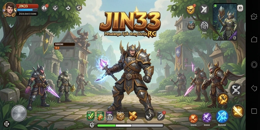 Tampilan gameplay menakjubkan dari JIN33 dengan aksi pertarungan yang mendebarkan.