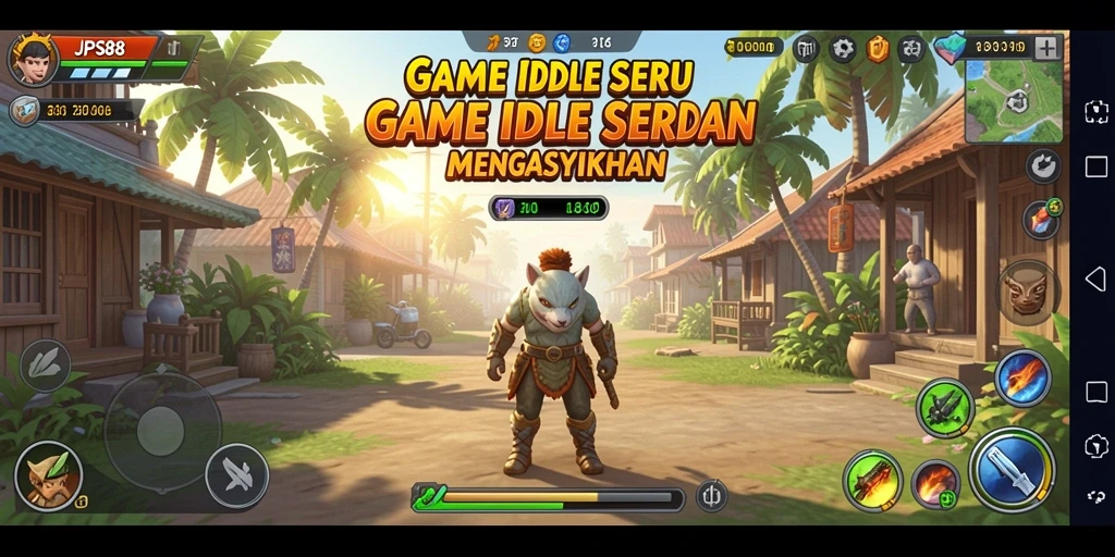 Tampilan gameplay menarik di JPS88, penuh dengan aktivitas Idle.