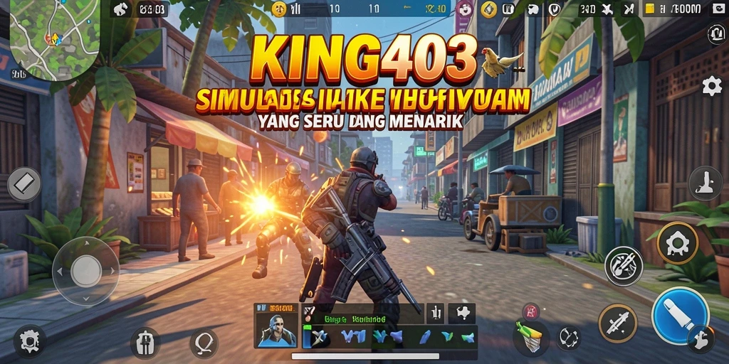 Tampilan gameplay KING403 menampilkan interaksi karakter dan lingkungan yang dinamis.