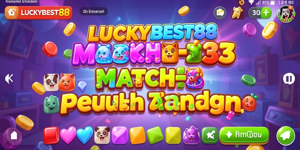 Tangkapan layar LUCKYBEST88 menampilkan gameplay Match-3 yang menarik.