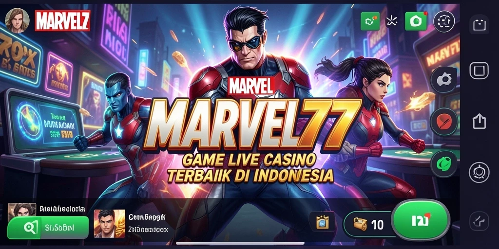 Tampilan gameplay Live Casino yang seru dan mendebarkan di MARVEL77.