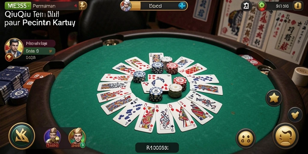 Tampilan aksi seru dalam permainan QiuQiu ME355.