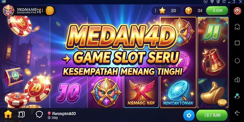 Screenshot MEDAN4D menampilkan grafis memukau dan gameplay slot yang seru.