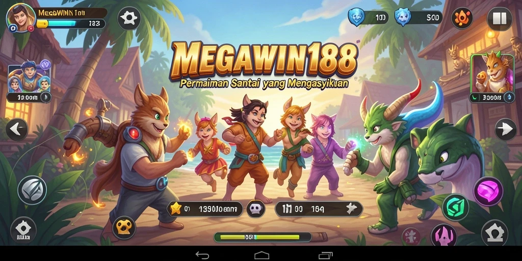 Tampilan gameplay santai MEGAWIN188 yang seru dan menghibur.