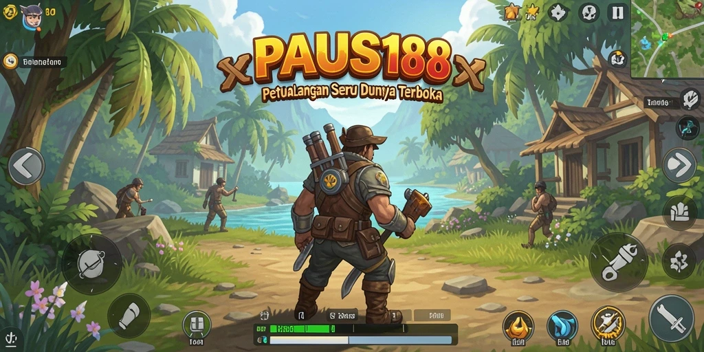 Tangkapan layar gameplay PAUS188 yang menampilkan eksplorasi dunia terbuka.