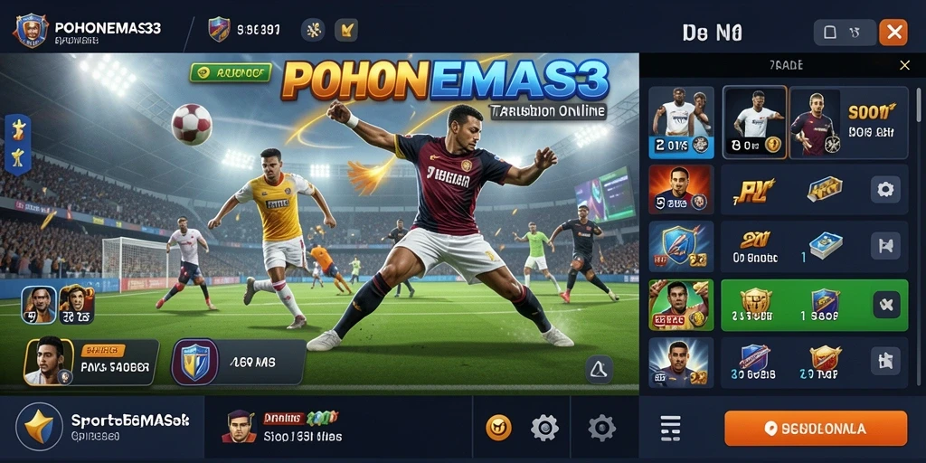 Tampilan antarmuka <strong>POHONEMAS33</strong> yang menarik saat memasang taruhan pada pertandingan olahraga.