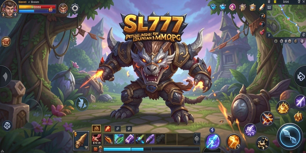 Screenshot utama SL777 menampilkan aksi seru dan interaksi multiplayer dalam game MMORPG.