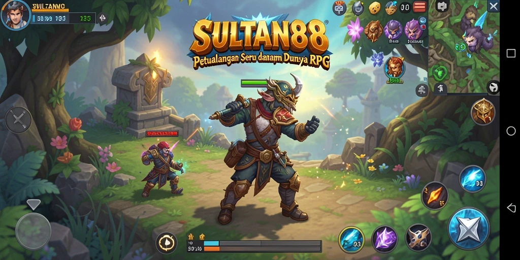 Tampilan gameplay seru dalam SULTAN88 yang menampilkan pertarungan dan eksplorasi dunia RPG.