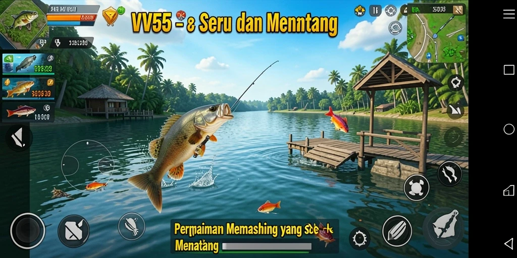 Tampilan gameplay yang menarik dan menantang dalam VV55.
